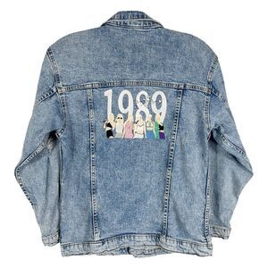 Taylor Swift Inspired Embroidered‎ Jean Jacket 1989 Era Version 10 12 Large 162